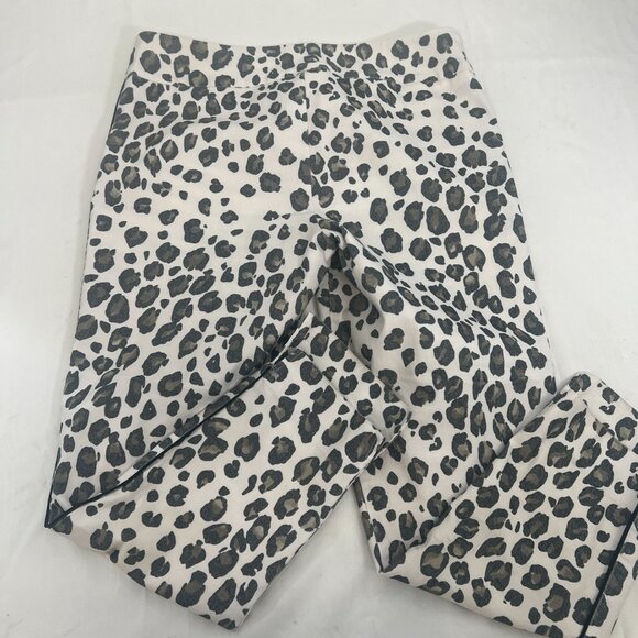 Lisette L Montreal Leopard Print Stretch Pants Gray White 14 - Picture 2 of 16